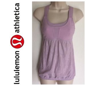 Lavender Lululemon Floral Tank w/Built-In Bra